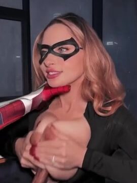 Brandy Renee BG Black Cat Blowjob Spiderman Video